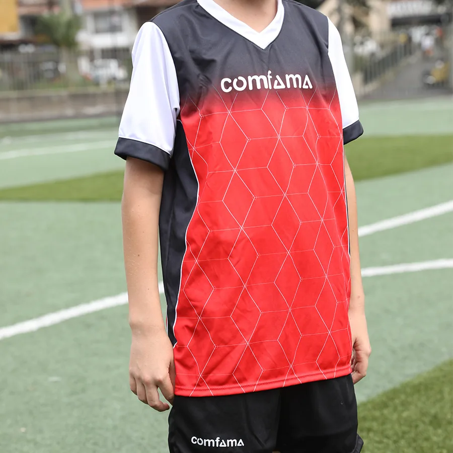 Uniforme Micro Comfama, Rojo x Negro